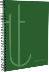 Trendy Caiet cu spira, Trendy Green, A4, dictando, 80 file (CI780033)