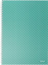 Esselte Caiet de birou Esselte Colour'Breeze, carton, reciclabil, certificare FSC, A4, 80 coli, cu spira, matematica, verde (SL628477) - forit