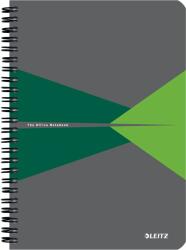 Leitz Caiet cu spira A5 Leitz Office, carton laminat FSC, 90f, matematica, verde (SL445855)