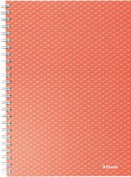 Esselte Caiet de birou Esselte Colour'Breeze, carton, reciclabil, certificare FSC, A5, 80 coli, cu spira, dictando, corai (SL628473) - forit