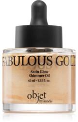 KUNDAL Objet Satin Glow Shimmer Oil ulei stralucitor cu efect de hidratare culoare Fabulous Gold 45 ml