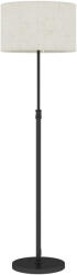HomCom Lampă de podea cu telecomandă, reglabilă pe înălțime, abajur din material textil, suport metalic, luminozitate reglabilă, comutator de picior, negru | Aosom Romania (B31-625V90BK)