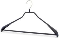 MAWA Bodyform Csúszásmentes vállfa nadrágrúddal, fém, fekete, 5 db