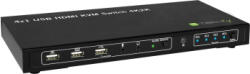 Techly Comutator Techly HDMI / 4x1 USB, KVM, Audio 4Kx2K, Negru (028702)