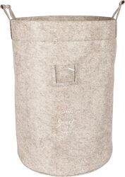 Studio Casa Cos depozitare rotund cu manere de lemn 45 x 34 cm Beige (03686)
