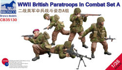 Bronco Models Figurine hobby Bronco Models Militare: Soldați - Parașutiști britanici din Al Doilea Război Mondial în luptă, set A (CB35130)