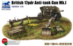 Bronco Models Model asamblabil Bronco Models Militar: Tancuri - Tun antitanc britanic de 17 livre (17-pdr) Mk. I (CB35024)