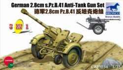 Bronco Models Model asamblabil Bronco Models Militar: Tancuri - Tun antitanc german 2.8 cm s. Pz. B. 41, alegere din 3 variante (CB35034)