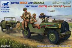 Bronco Models Model asamblabil Bronco Models Militar: Automobile - Jeep britanic multifuncțional (2 bucăți în set) cu echipaj (5 figurine) (CB35218)