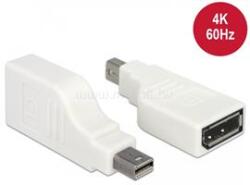 Delock Adapter, mini Displayport 1.2-es csatlakozódugó > Displayport-csatlakozóhüvely, 4K, 90 fokban (DL65867) (DL65867)