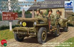 Bronco Models Model asamblabil Bronco Models Militar: Automobile - Jeep american GPW 1/4 Ton 4x4 Light Utility Truck (Mod. 1942) (CB35106)