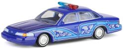 Greenlight Collectibles Model colecționar Greenlight Contemporary: Automobile - Ford Crown Victoria Lowrider (Albastru cu bară de lumină) (California Lowriders Series 7) (1992) (GRL63080-F)
