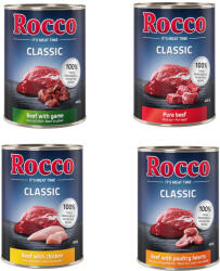 Rocco 24x400g Rocco Classic nedves kutyatáp- Marha, marha & szárnyasszív, marha & vad, marha & csirke,