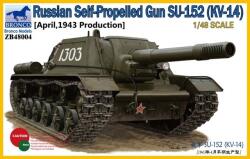 HobbyBoss Model asamblabil Bronco Models Militar: Tancuri - Tun autopropulsat rus SU-152 (KV-14) (ZB48004)