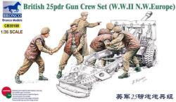 Bronco Models Figurine hobby Bronco Models Militare: Soldați - Artileriști britanici pentru tun de 25 de lire din Al Doilea Război Mondial (British 25pdr Gun Crew), Europa de Nord-Vest (CB35108)