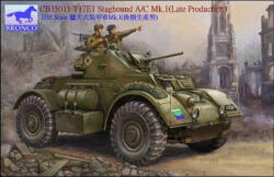 Bronco Models Model asamblabil Bronco Models Militar: Automobile - Vehicul blindat american T17E1 Staghound A/C Mk. I, producție târzie (CB35011)