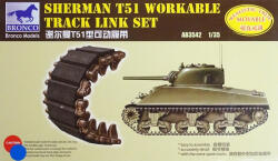 Bronco Models Model asamblabil Bronco Models Militar: Tancuri - Șenile funcționale pentru tanc Sherman T51 (AB3542)