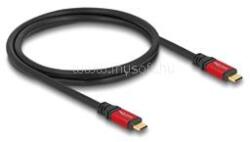 Delock USB 5 Gbps kábel USB Type-C apa - apa PD 3.0 100 W E-Marker 1 m piros fém (DL80090) (DL80090)