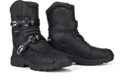 W-TEC Motoros csizma W-TEC Lougamax CE, fényvisszaverő elemek, védőburkolat a csatnál, rugalmas betétek, kettős varrások, légáteresztő belső hálószövet fekete 37 (31162-37-2)