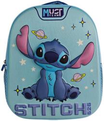 Luna Luna: Must Team 3D Stitch az űrben mintás lekerekített ovis hátizsák 26x10x32 cm (000565944) - innotechshop