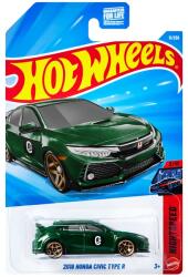 Mattel Hot Wheels: 2018 Honda Civic Type R zöld kisautó 1/64 - Mattel (5785/JJK87) - innotechshop