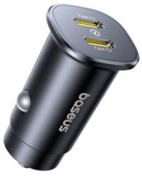  Încărcător auto Baseus GoTrip 2x USB-C 30W Negru Cosmic 6932172687243