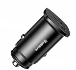  Încărcător auto rapid Baseus USB/USB-C QC 30W negru 6953156281837