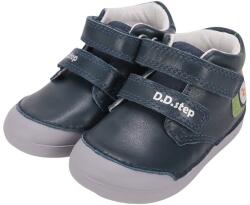 D. D. STEP pantofi pentru băieți, cu velcro, fără căptușeală, pentru primii pași, cu model foto albastru (14F2B1)
