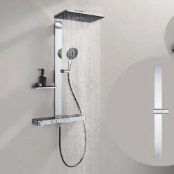 GROHE Sistem de dus, cu baterie termostat, aparent, 400 mm, 3 functii, crom - negru, Grohe SPA Rainshower Aqua Pure 100961KI00 100961KI00 (100961KI00)