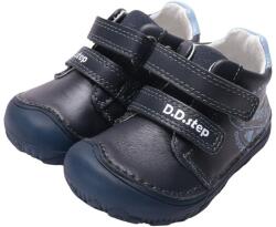 D.D.Step Pantofi scurți pentru băieți Barefoot cu velcro - fluorescenți albastru (14F23A)