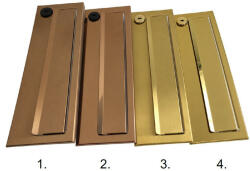  Modulos postaláda egység RAL + mosadz / meď, RAL 7016 / Antracit 110 mm Réz Fényes Z26, szélesség 260mm