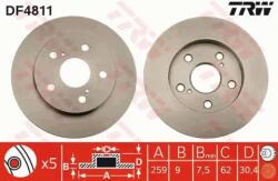 TRW Féktárcsa tömör Ø259mm DF4811