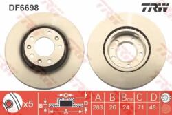 TRW szellőző féktárcsa Ø283mm DF6698