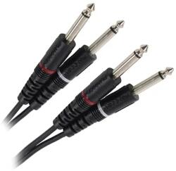 PLUGGER Cablu 2x Jack 6.35 Tata Mono - 2 X Jack 6.35 Tata Mono 6m (47997) - global-electronic