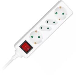 V-TAC Prelungitor 4 Cai Cu Intrerupator 1.5m( 3g1.5mm2) Alb (sku-8770)