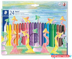 STAEDTLER Zsírkréta, kitekerhető, STAEDTLER "Noris® 221", 24 különböző szín (COR_TS221NWP24)