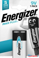 Energizer Elem, 9V, 1db, ENERGIZER, "Max Plus (COR_EE9V1MP)