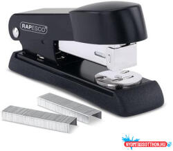 Rapesco Tűzőgép, 24/6, 26/6, 20 lap, fém, RAPESCO "Minno Half-Strip", fekete (COR_IRA52600B3)