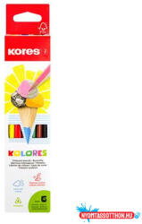 Kores Színes ceruza készlet, háromszögletű, KORES "Triangular", 6 különböző szín (COR_IK100306)