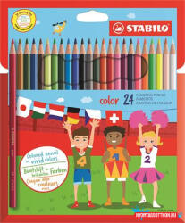 STABILO Színes ceruza készlet, hatszögletű, STABILO "Color", 24 különböző szín (TST192477)