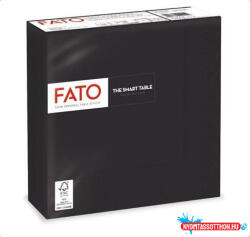 FATO Szalvéta, 1/4 hajtogatott, 33x33 cm, FATO "Smart Table", fekete (COR_KHT1059)