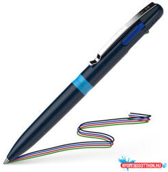 Schneider Golyóstoll, 0, 5 mm, nyomógombos, négyszínű, SCHNEIDER "Take 4", sötétkék (COR_TSCT4K)