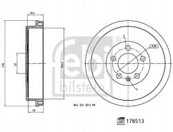 Febi Bilstein Fékdob Febi Bilstein FE178513