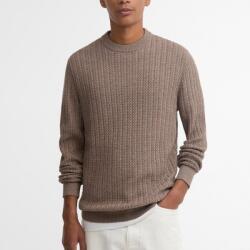 Barbour Herringbone Knitted Crew - Stone - L