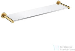 Omnires MODERN PROJEKT 55 cm-es üvegpolc, szálcsiszolt arany színű MP60930GLB (MP60930GLB)