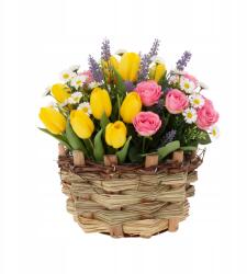 Trend-Deco Fa virágtartó fedél dekoratív virágtartó fóliával 18 cm (TRE25ND0513 S/3/S)