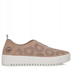 RIEKER Bézs áttört slip on női félcipő Rieker M8352-60 (M8352-60)