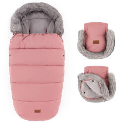 PETITEMARS PETITE&MARS Szett téli bundazsák Comfy 4v1 + Furry babakocsi kesztyű Rich Brown