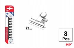  Irodai csipesz fém ezüst 22mm 8db (ATE-E528-685166)