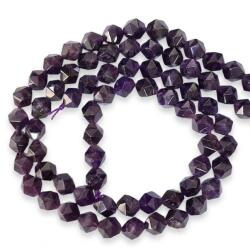  Margele Ametist Rotunde Fatetate 10x10 mm Violet Intens pentru Bijuterii